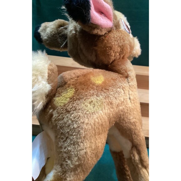 Vintage Disney BAMBI Standing Fawn Deer Promotional Plush Toy 12" Wire In Legs - Picture 12 of 14